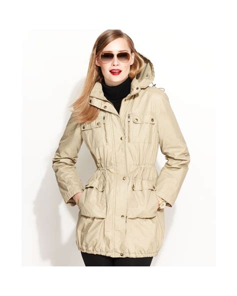 michael kors packable raincoat|Michael Kors anorak raincoat.